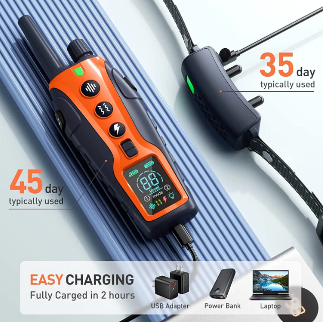 RS3 Remote Dog Training Shock Collar 1200m battery life
