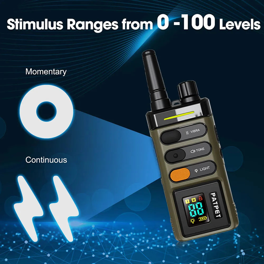 PET625 Remote Dog Training E-Collar 0-100 levels