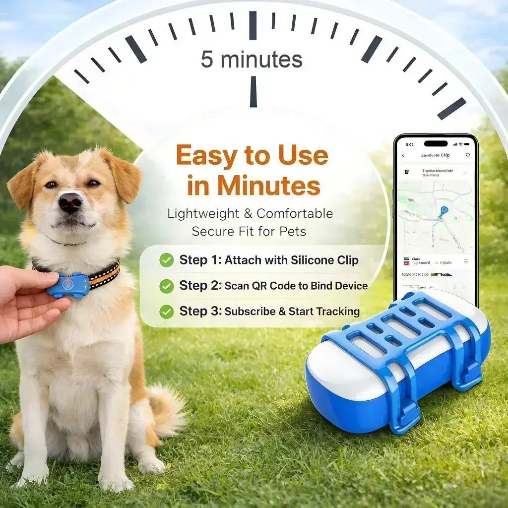 4G GPS Pet Tracker for Dogs Built-in SIM with Real-Time Tracking GP30