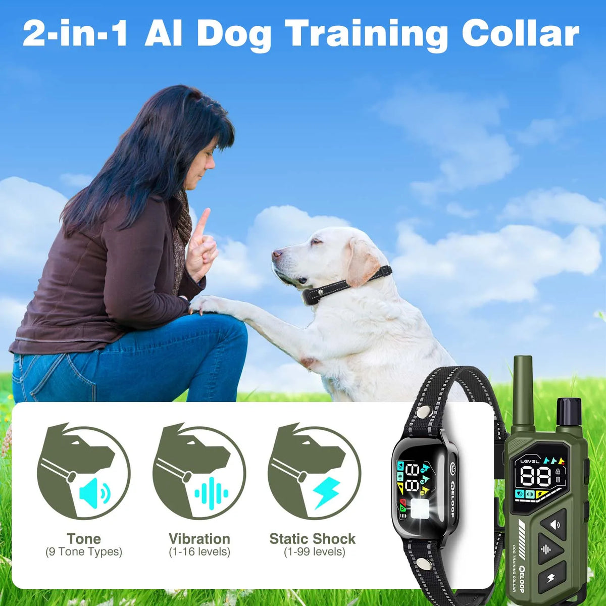 Remote Dog Training E-Collar 1000m PET513 settings