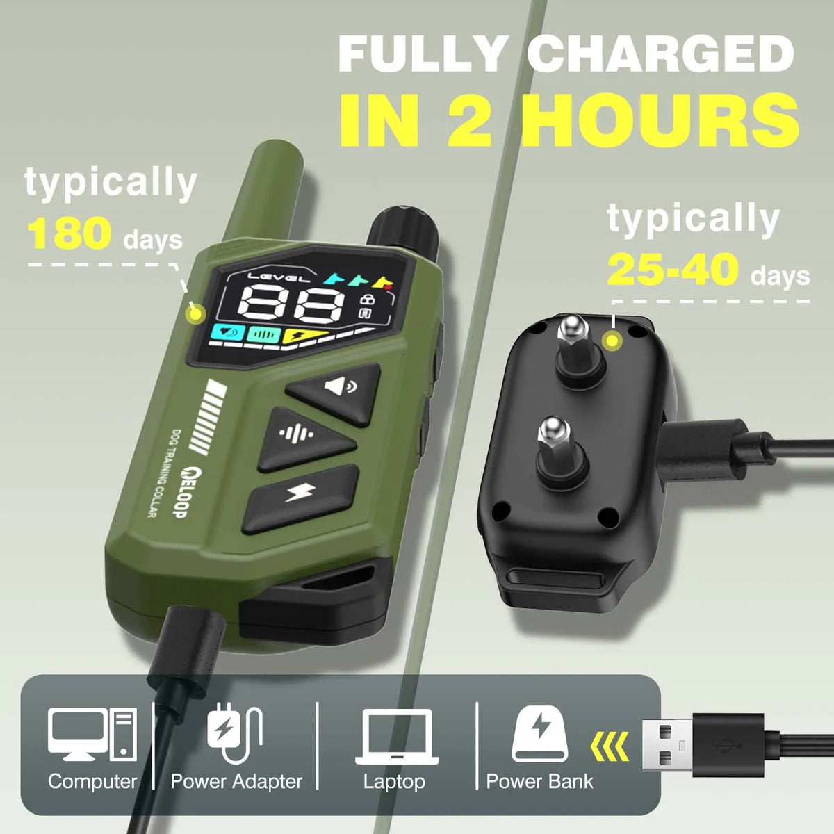 Remote Dog Training E-Collar 1000m PET513 ~ charging time