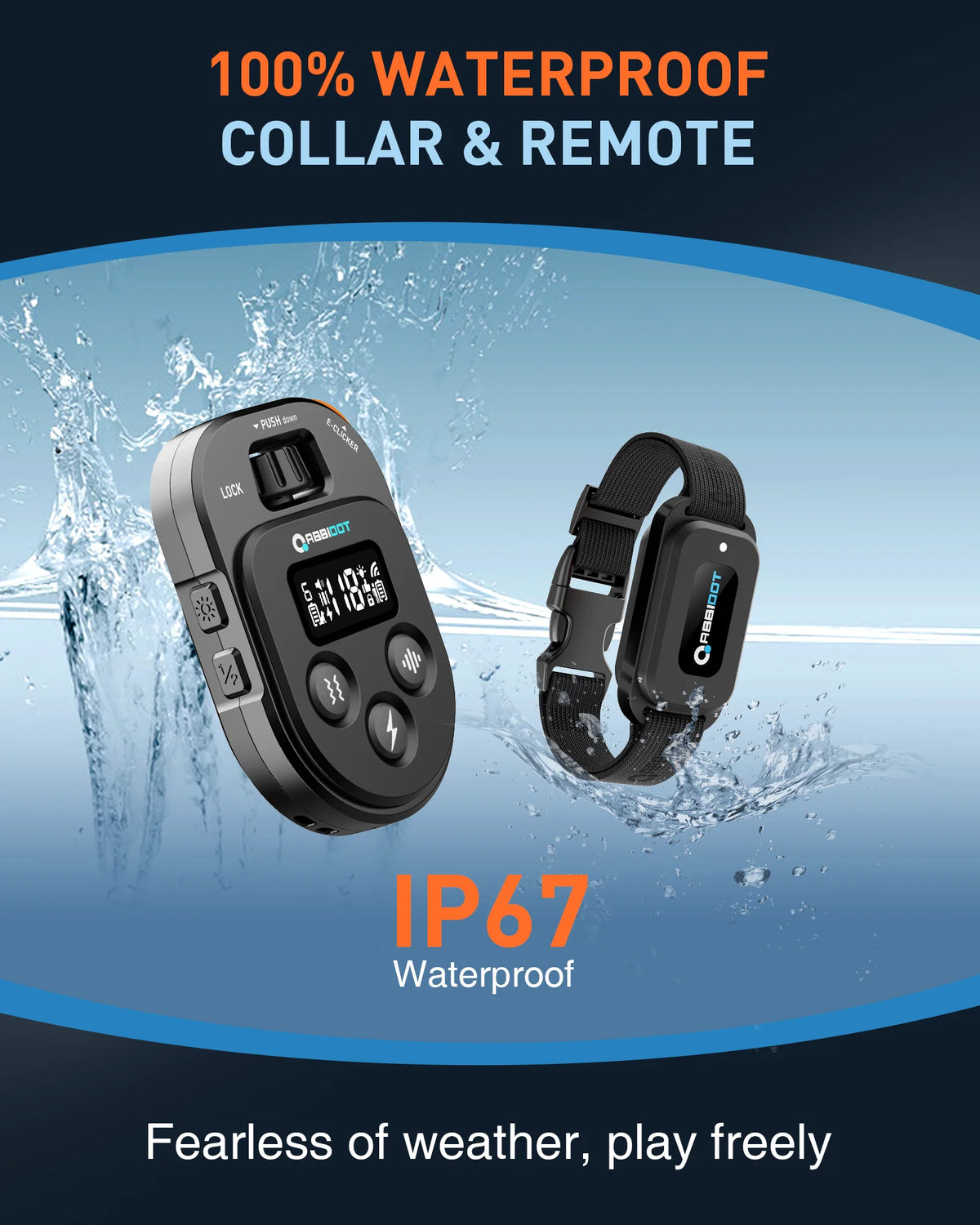 Elite Remote Dog Training E-Collar 1050m 1-2 Dogs T60 Rechargeable & IPX7 Waterproof