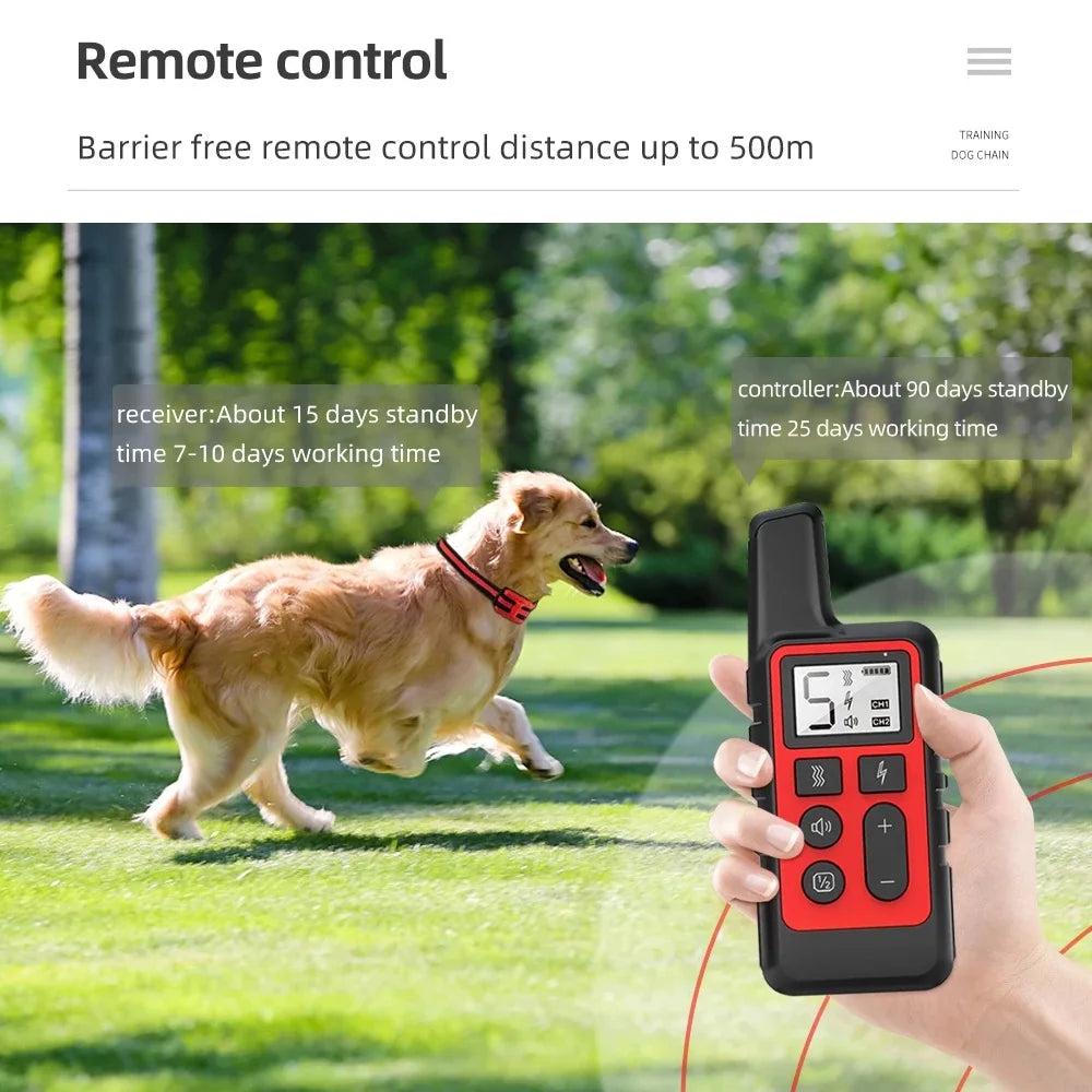 Remote Dog Training E-Collar 500m PET150 ~ 1-2 Dogs