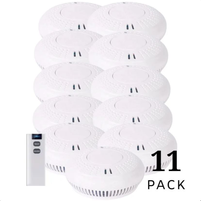 Wireless Interconnected Photoelectric Smoke Alarms with Free Remote Control - BARKAHOLICS®