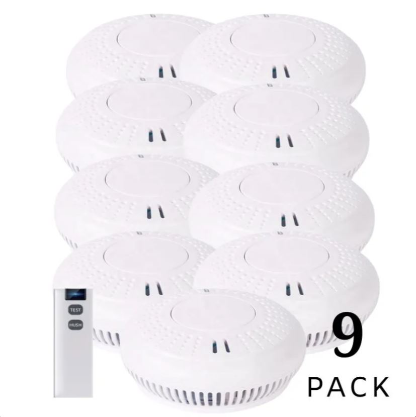 Wireless Interconnected Photoelectric Smoke Alarms with Free Remote Control - BARKAHOLICS®