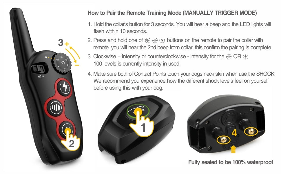 BH400R 2-in-1 Anti-Bark and Remote Dog Training Collar - 5